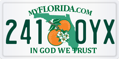 FL license plate 2410YX