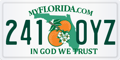 FL license plate 2410YZ