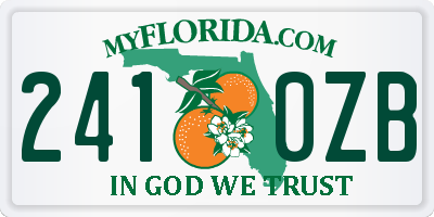 FL license plate 2410ZB