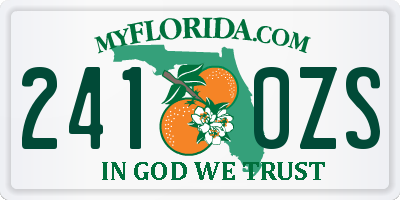 FL license plate 2410ZS