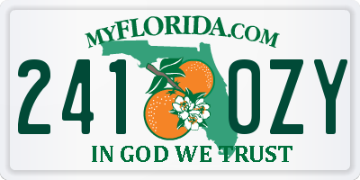 FL license plate 2410ZY