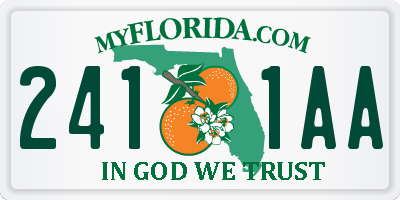 FL license plate 2411AA