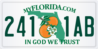 FL license plate 2411AB