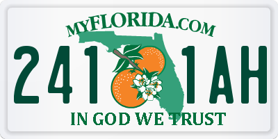 FL license plate 2411AH