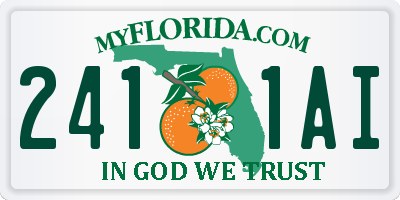 FL license plate 2411AI