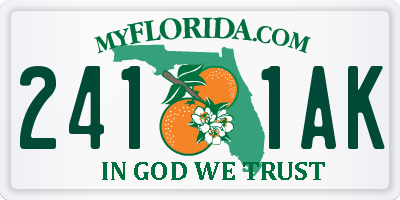 FL license plate 2411AK