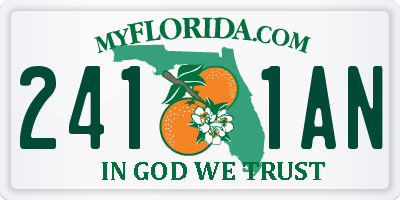 FL license plate 2411AN