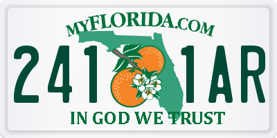 FL license plate 2411AR