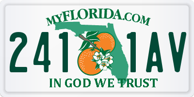 FL license plate 2411AV