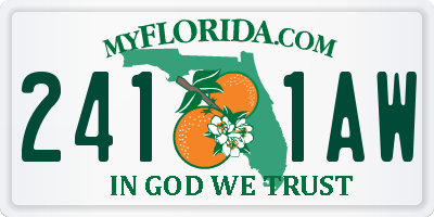 FL license plate 2411AW