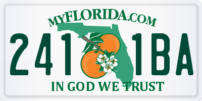 FL license plate 2411BA