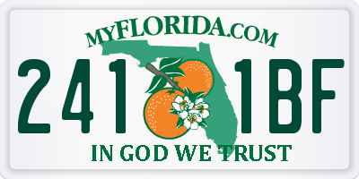 FL license plate 2411BF