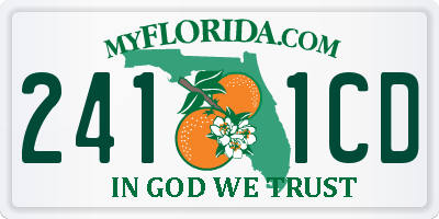 FL license plate 2411CD