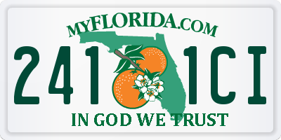 FL license plate 2411CI
