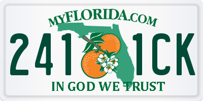 FL license plate 2411CK