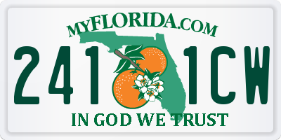 FL license plate 2411CW