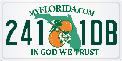 FL license plate 2411DB
