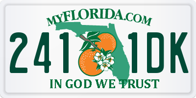 FL license plate 2411DK