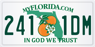 FL license plate 2411DM