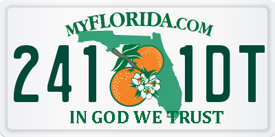 FL license plate 2411DT