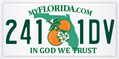 FL license plate 2411DV