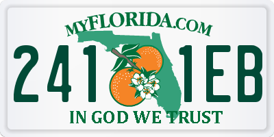 FL license plate 2411EB