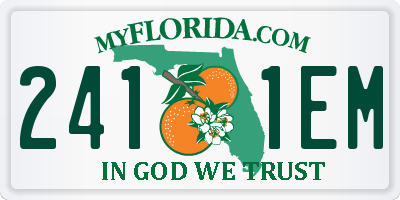 FL license plate 2411EM