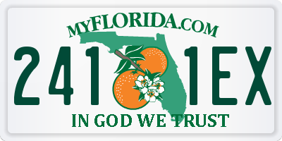 FL license plate 2411EX