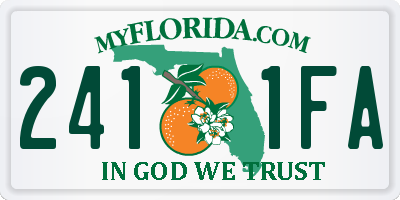 FL license plate 2411FA