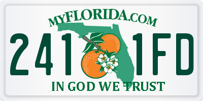 FL license plate 2411FD