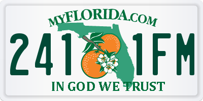 FL license plate 2411FM