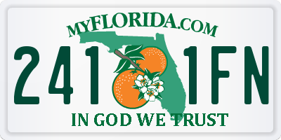 FL license plate 2411FN