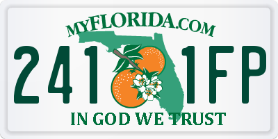 FL license plate 2411FP