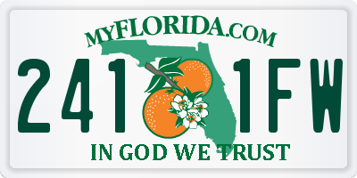 FL license plate 2411FW
