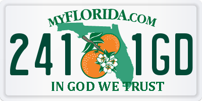 FL license plate 2411GD