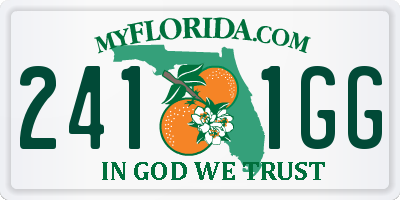 FL license plate 2411GG