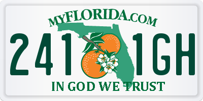 FL license plate 2411GH
