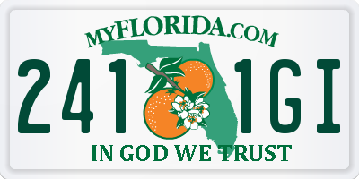 FL license plate 2411GI