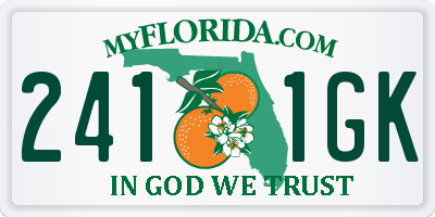 FL license plate 2411GK