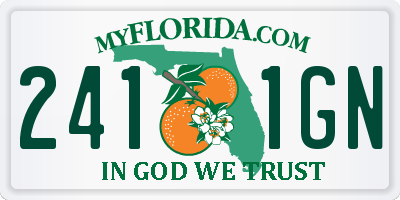 FL license plate 2411GN