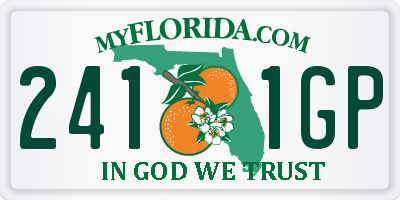 FL license plate 2411GP