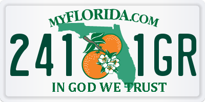 FL license plate 2411GR