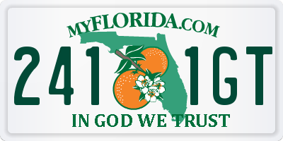 FL license plate 2411GT