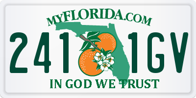 FL license plate 2411GV