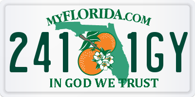 FL license plate 2411GY