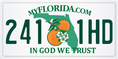 FL license plate 2411HD