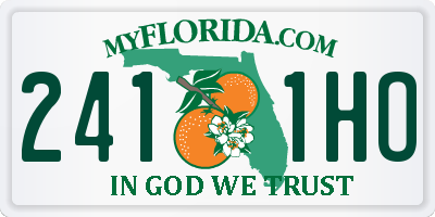 FL license plate 2411HO