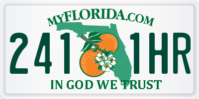 FL license plate 2411HR