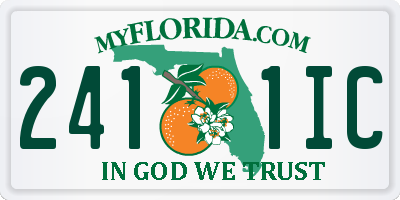 FL license plate 2411IC