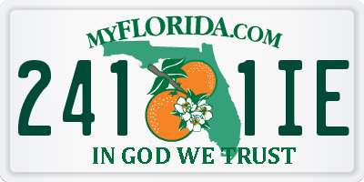 FL license plate 2411IE